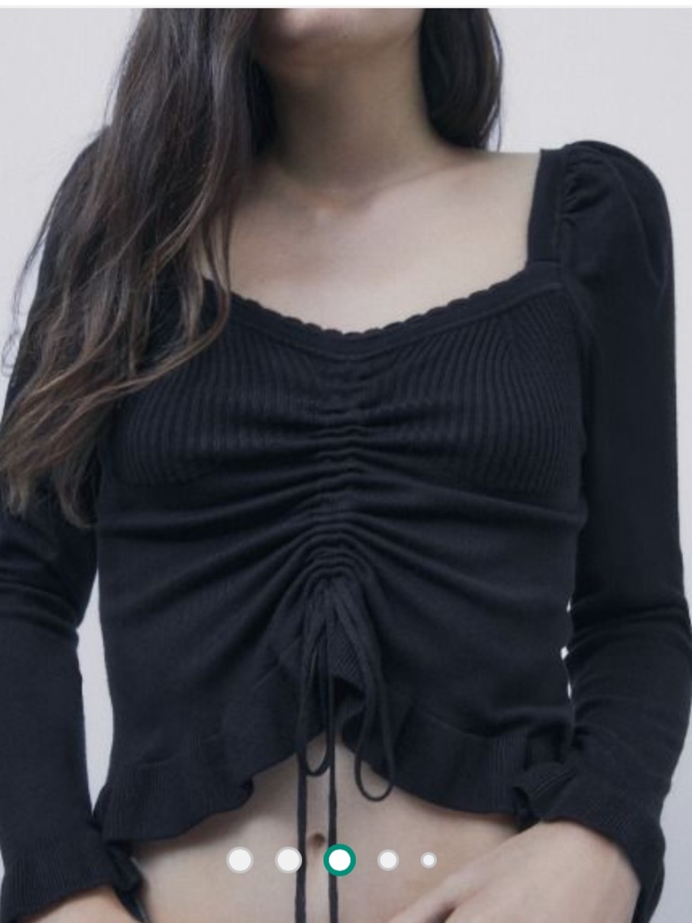 Zara ruched knit sweater, Size medium